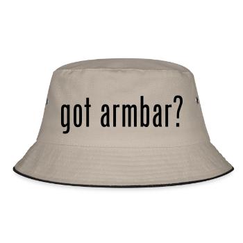 brazilian jiu jitsu bjj got armbar - Bucket Hat - khaki/black - Front