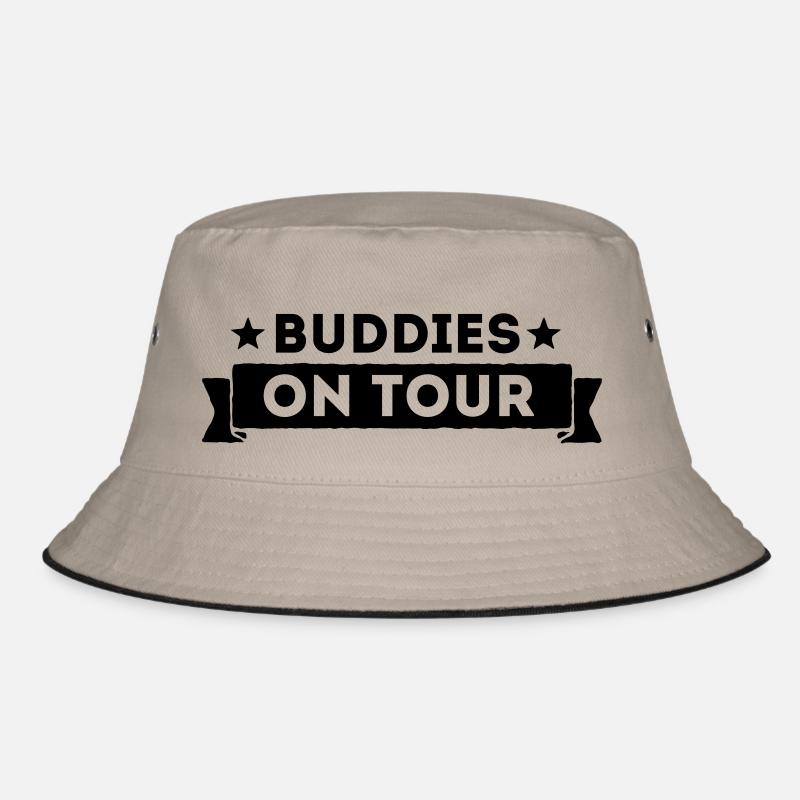 Buddies On Tour - Bucket Hat - Khaki/Schwarz