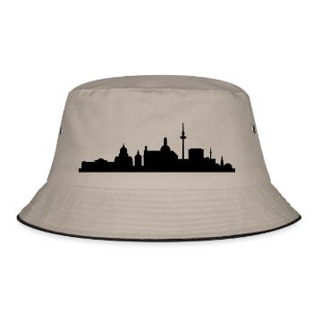 Skyline Mannheim - Bucket Hat - Khaki/Schwarz - Vorne