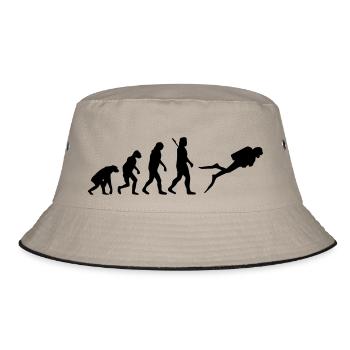 Evolution Tauchen - Bucket Hat - Khaki/Schwarz - Vorne