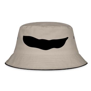 bohne - Bucket Hat - Khaki/Schwarz - Vorne