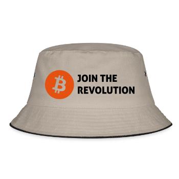 bitcoin - Bucket Hat - khaki/black - Front