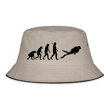 Evolution diving - Tauchen - Taucher - Tauchsport - Bucket Hat - Khaki/Schwarz - Vorne