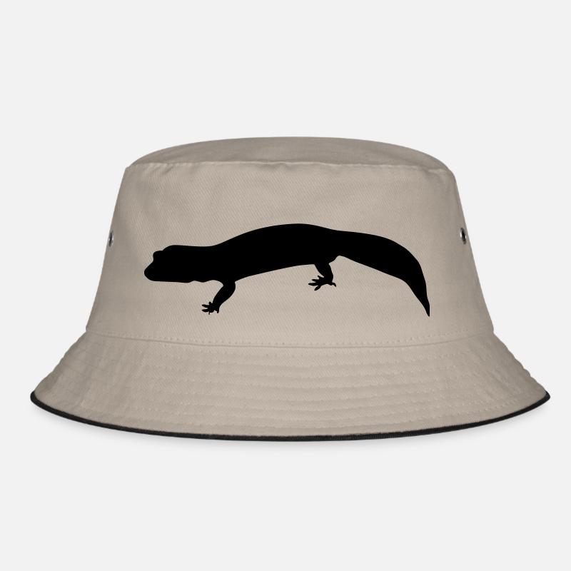 gecko silhouette Bucket Hat