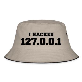 I hacked 127.0.0.1 - Bucket Hat - khaki/black - Front