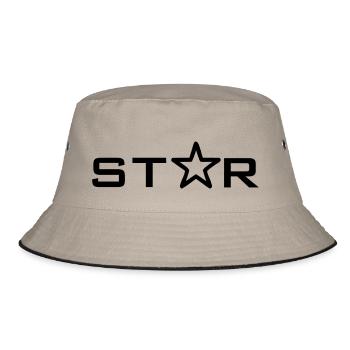star - Bucket Hat - Khaki/Schwarz - Vorne