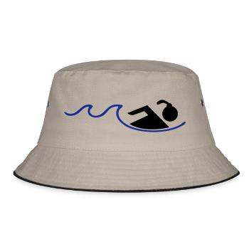 swimming - Bucket Hat - khaki/black - Front