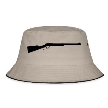 lever action rifle - Bucket Hat - Khaki/Schwarz - Vorne