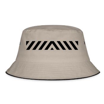 Warning 1 Warnbalken - Bucket Hat - Khaki/Schwarz - Vorne