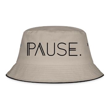 Pause. - Bucket Hat - Khaki/Schwarz - Vorne