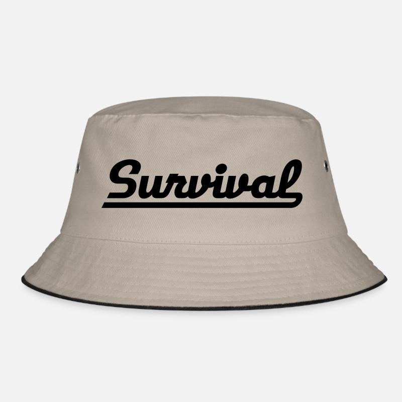 survival - Bucket Hat - Khaki/Schwarz