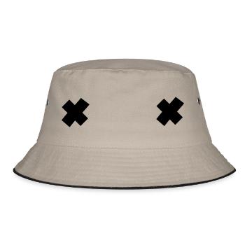 Brustpflaster XX - Bucket Hat - Khaki/Schwarz - Vorne