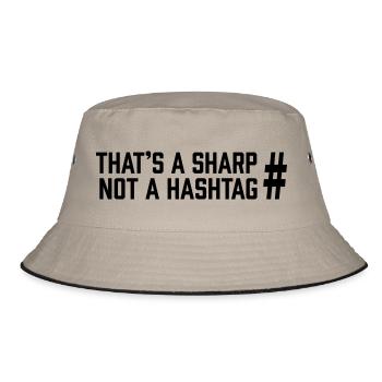 Sharp vs Hashtag - Bucket Hat - khaki/black - Front
