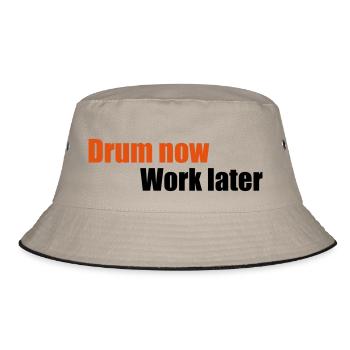 drums - Bucket Hat - khaki/black - Front