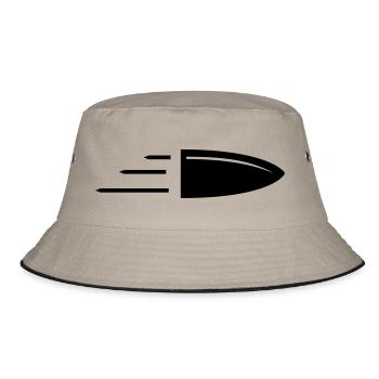 bullet Munition Kugel Geschoss Waffe - Bucket Hat - Khaki/Schwarz - Vorne
