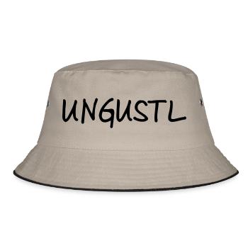 Ungustl – Wiener Dialekt - Bucket Hat - Khaki/Schwarz - Vorne