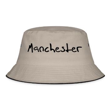 manchester - Bucket Hat - Khaki/Schwarz - Vorne