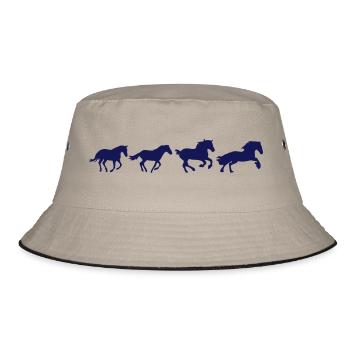 entertainment horse horses horse4 - Bucket Hat - khaki/black - Front