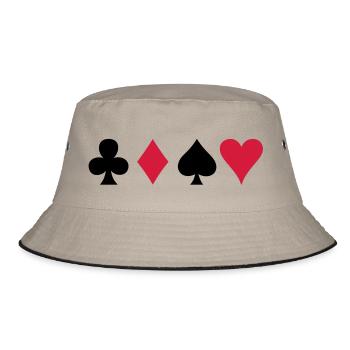 Chacun des quatre costumes cartes de poker de - Bob - kaki/noir - Devant