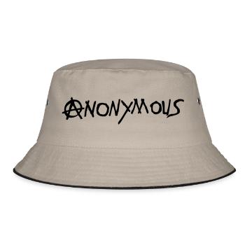 anarchy logo anonymous1 - Bucket Hat - khaki/black - Front