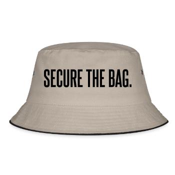 Secure the bag - Bucket Hat - khaki/black - Front