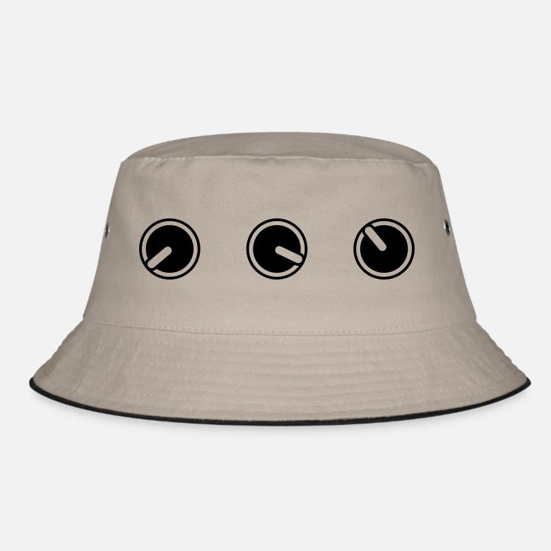 round circle turn loudness button knobs switch pla Bucket Hat