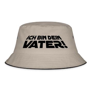 ich_bin_dein_vater_15x5_1f - Bucket Hat - Khaki/Schwarz - Vorne