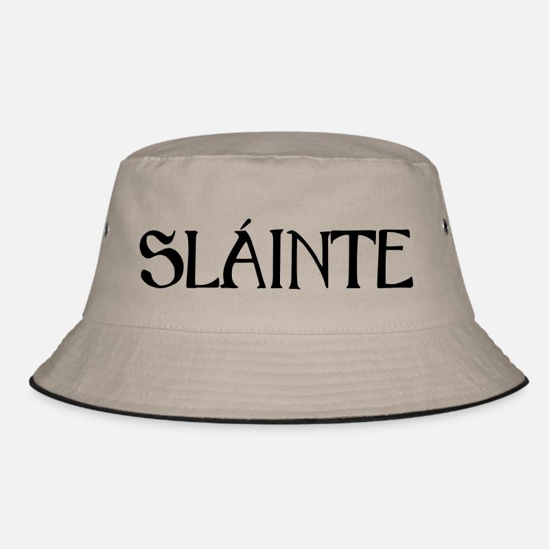 Slainte text uk Bucket Hat