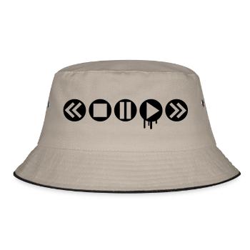 play_it___f1 - Bucket Hat - Khaki/Schwarz - Vorne