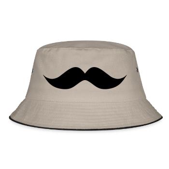 moustache ondulée - Bob - kaki/noir - Devant