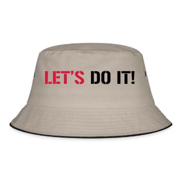 Let's do it! - Bucket Hat - khaki/black - Front