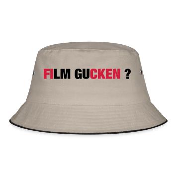 FILM GUCKEN - Bucket Hat - Khaki/Schwarz - Vorne