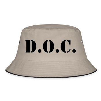 Department of Corrections (D.O.C.) 2 back - Bucket Hat - khaki/black - Front