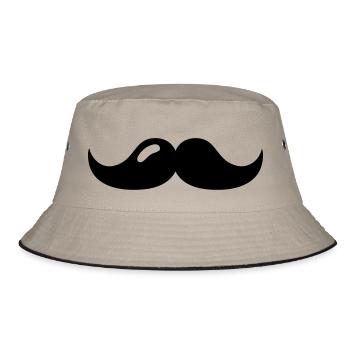 Mustache - Bucket Hat - khaki/black - Front