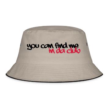 in da club - Bucket Hat - Khaki/Schwarz - Vorne