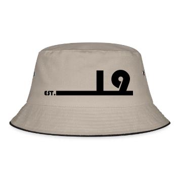 19_Black - Bucket Hat - Khaki/Schwarz - Vorne