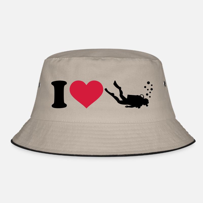 Tauchen - Bucket Hat - Khaki/Schwarz