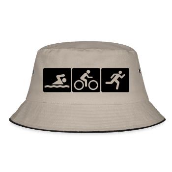 Triathlon - Bucket Hat - Khaki/Schwarz - Vorne