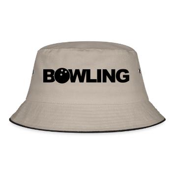 Bowling - Bucket Hat - Khaki/Schwarz - Vorne