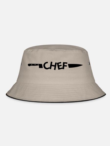 CHEF - Bucket Hat - Khaki/Schwarz - Vorne