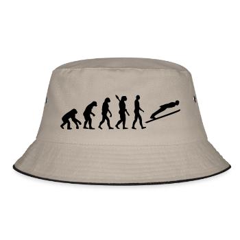 Evolution Ski-jumping - Bucket Hat - khaki/black - Front