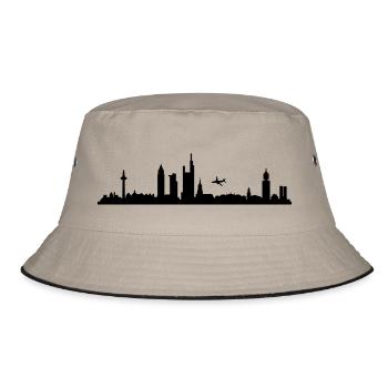 Skyline Frankfurt - Bucket Hat - Khaki/Schwarz - Vorne