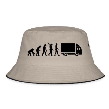 Evolution Truck - Bucket Hat - khaki/black - Front