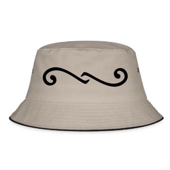 Delimiter swirl / Deko-Element Schnörkel (1c) - Bucket Hat - Khaki/Schwarz - Vorne