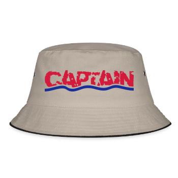 Captain - Bucket Hat - Khaki/Schwarz - Vorne