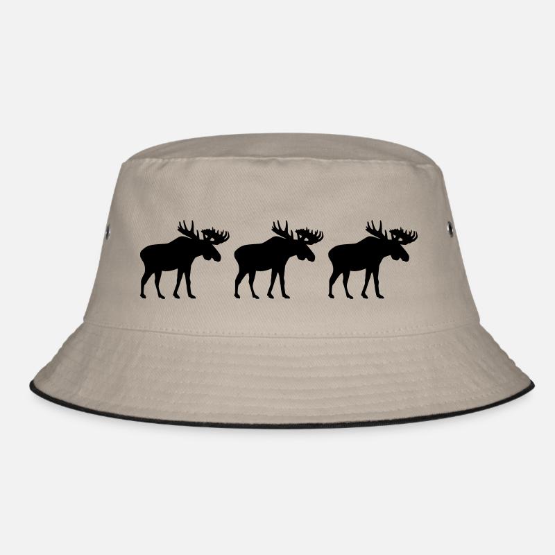 Elch - Bucket Hat - Khaki/Schwarz