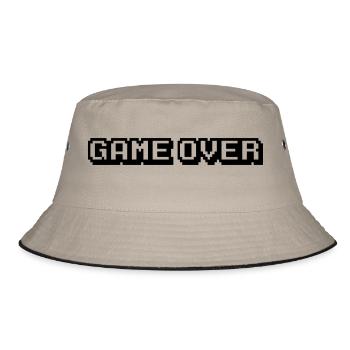 Game Over - Bucket Hat - Khaki/Schwarz - Vorne