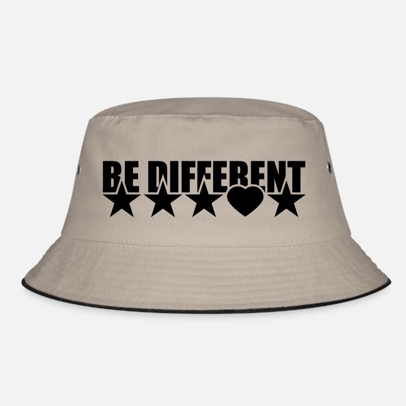 Be Different star love heart shape symbols Bucket Hat