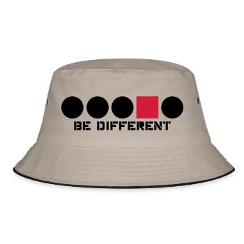 Rectangle circular shape Anders edges Angular Be D - Bucket Hat - khaki/black - Front