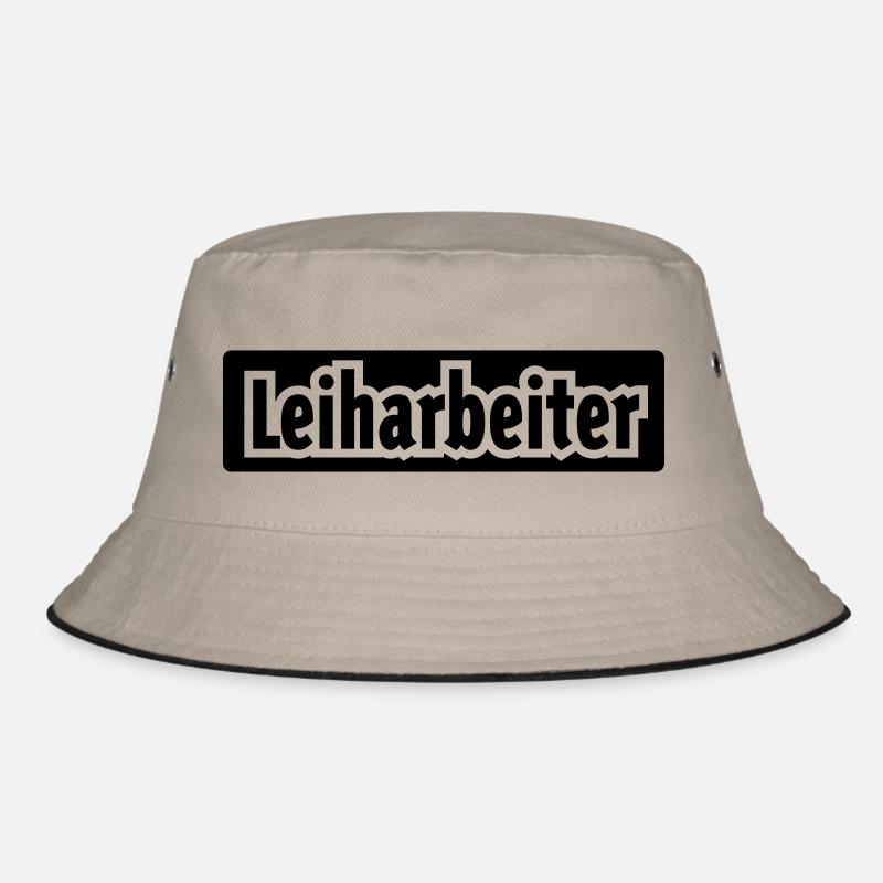 leiharbeiter - Bucket Hat - Khaki/Schwarz